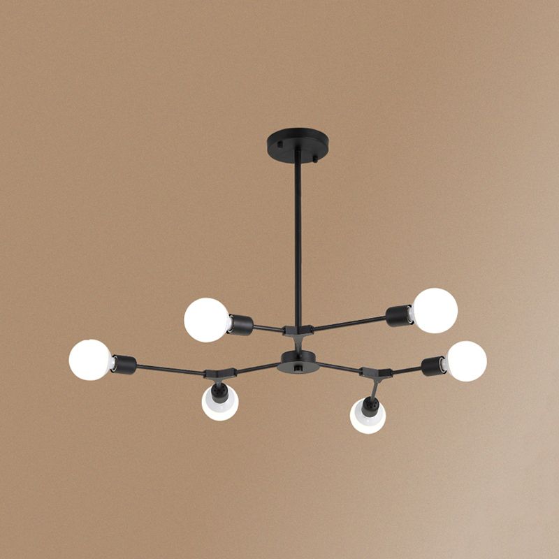 Postmodern Bare Bulb Hanging Light Metal Chandelier Light for Dining Room