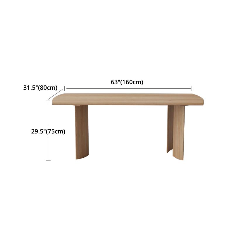 Modern Ash Wood Dinette Set 1/2/4/5 Pieces Rectangle Beige Dining Table Set