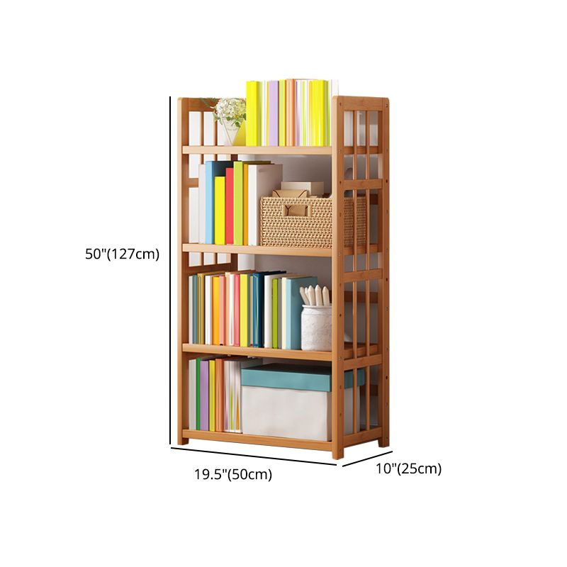 Contemporary Wood Bookcase Open Back Bookshelf for Home Office