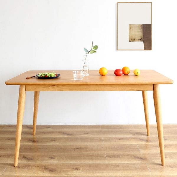 Rectangle Wooden Dining Table Modern Balata Wood Table with 4 Legs for Restaurant