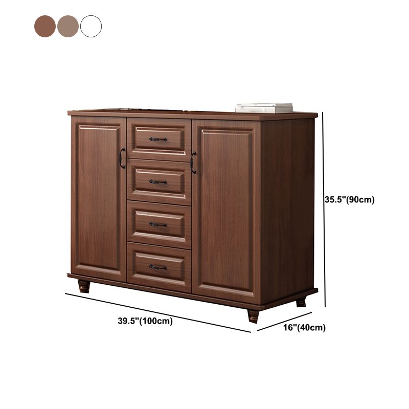 Modern Side Cabinet with Wooden Legs and Storage Drawers Cabinet