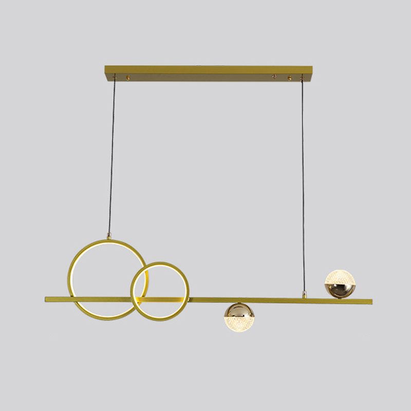 Multiple-Light Globe Island Lighting Modern Metal Island Pendant Lights