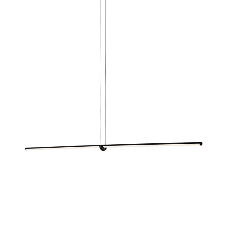 Black Geometrical Island Light Fixture Simple Style LED Metal Island Ceiling Light