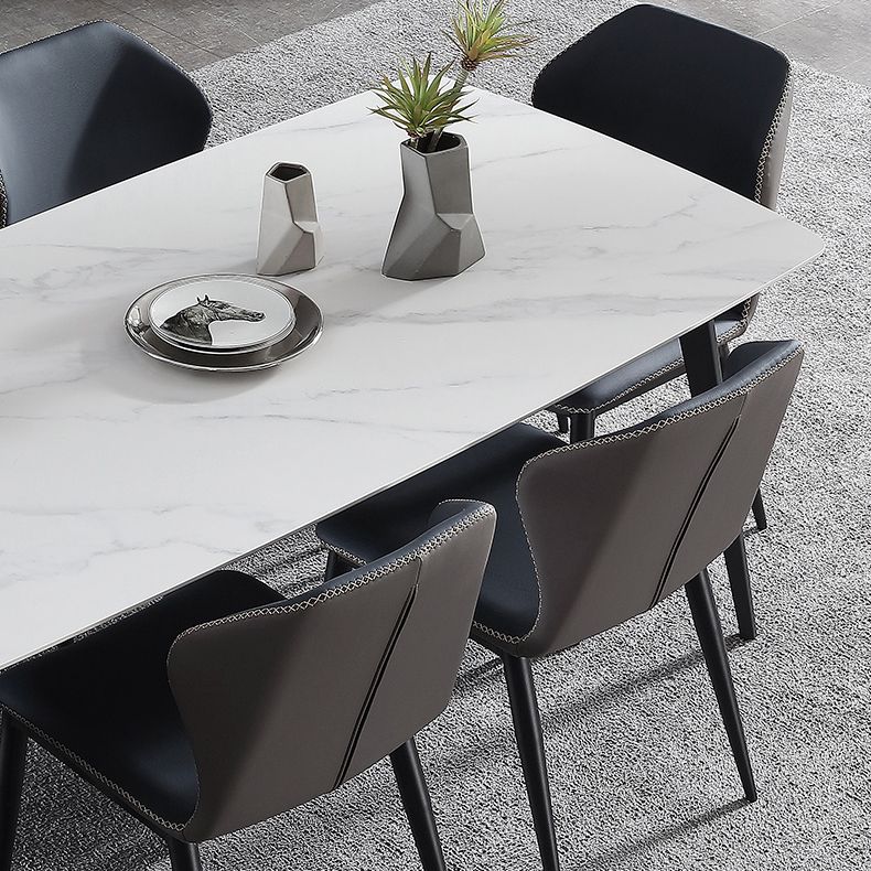 Modern Style Sintered Stone Dining Set with Rectangle Shape Dinette Set  for Home Use