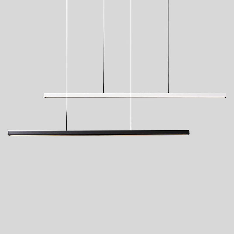 Lámpara de suspensión LED de restaurante LED de 1 luces lineales de 1 luces lineales Lámparas de iluminación de metal isla de metal