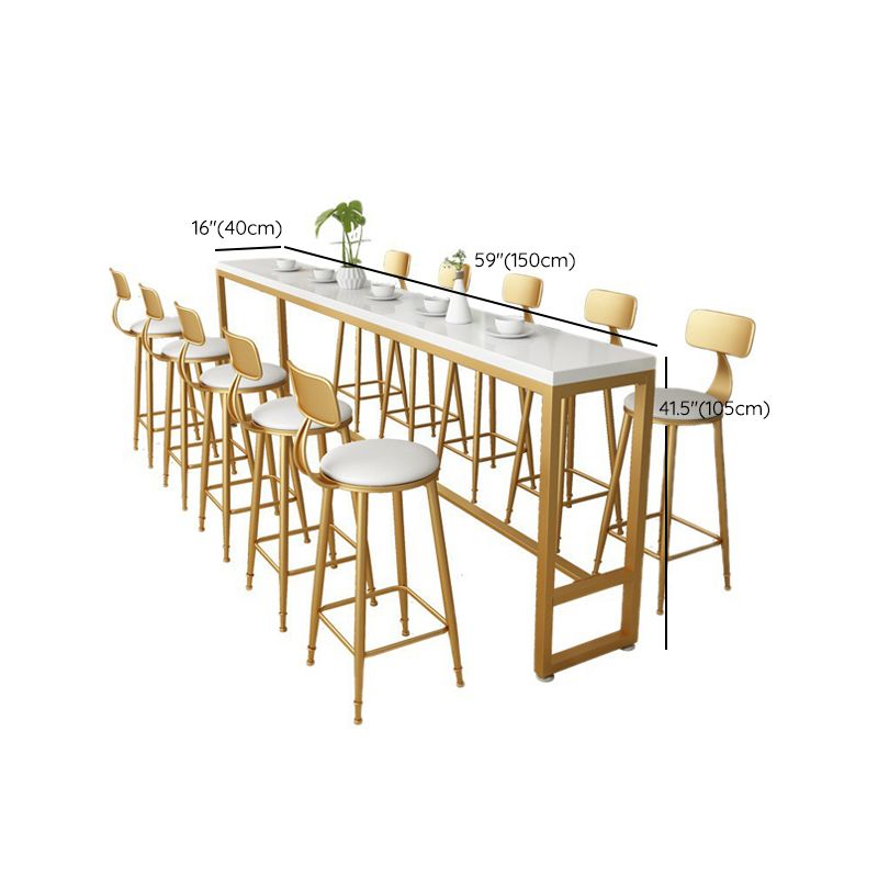 Trestle Base Bar Table Traditional Luxury Rectangle Solid Wood Bar Table