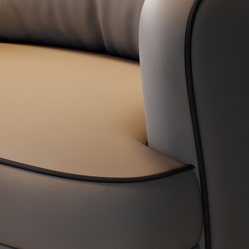 Contemporary Pillow Back Chair Recessed Arms Pillow Back ArmChair