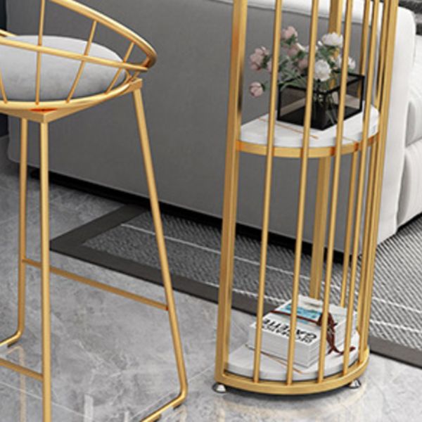 Mesa de comedor de barra de mármol glamoroso