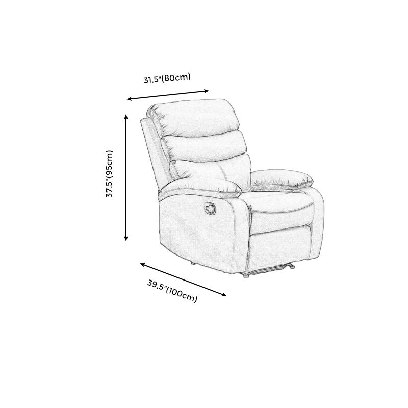Adjustable Convertible Chair 31.49" L x 37.40" W x 39.37" H Pillow Top Arms Chair