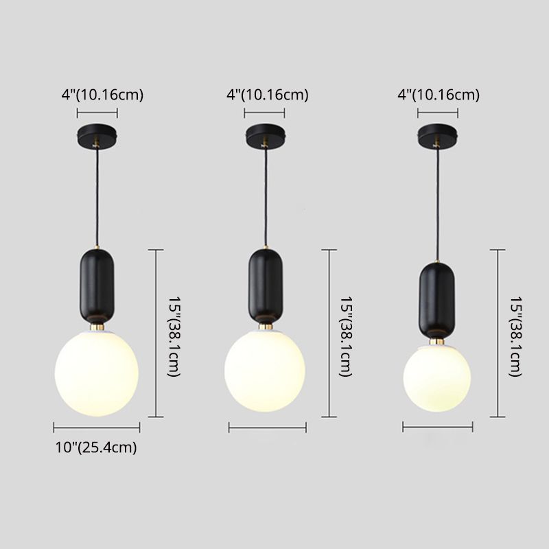 Nordische minimalistische Gla-Globus Hanging Lampe Single-Bulb Kreative Ausrufezeichen Anhänger Licht für Schlafzimmer