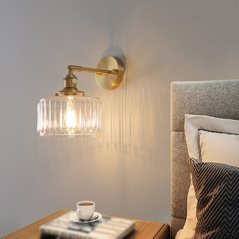 Modern Wall Light Sconce Colorful Glass Shade Wall Light Fixture for Bedroom