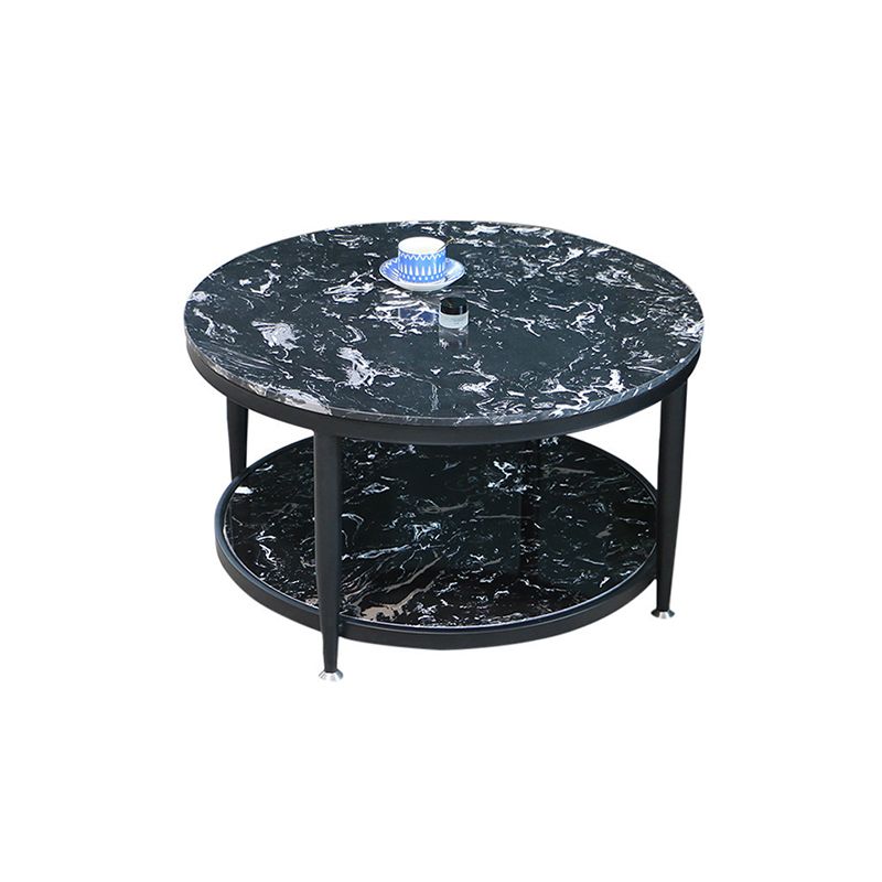 4 Legs 1 Single Coffee Table Modern Marble Round Cocktail Table