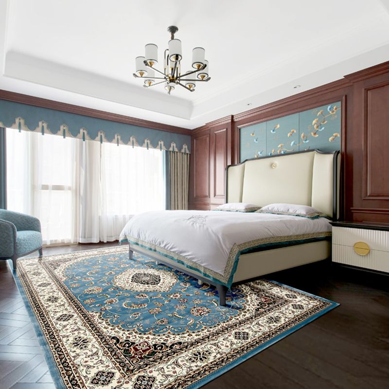 Alfombra de alfombra de alfombra estampada de flores victoriana alfombra antideslizante alfombra de interior para sala de estar para sala de estar