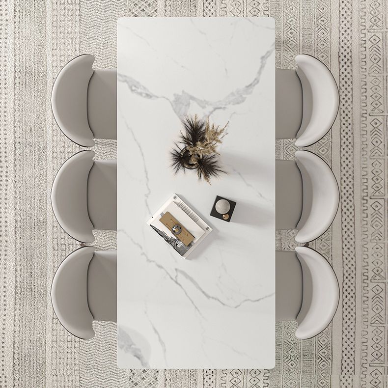 Designer Style Sintered Stone Dining Set Rectangle 1/2/4/5/7 Pieces Dining Room Table Set
