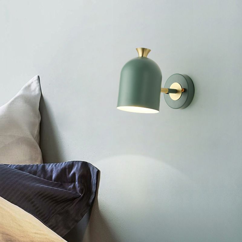 Metal Dome Shape Wall Light Modern Style 1 Light Wall Light Sconce