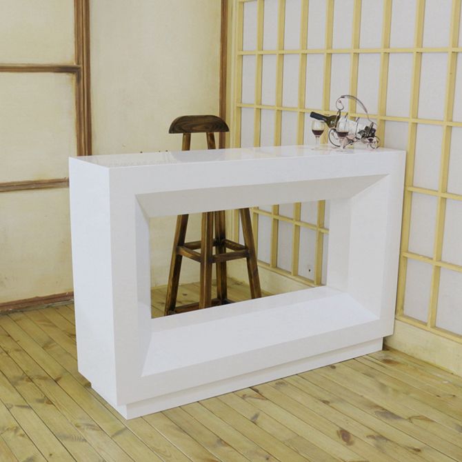 Contemporary Rectangle Counter Table Indoor Bar Dining Table