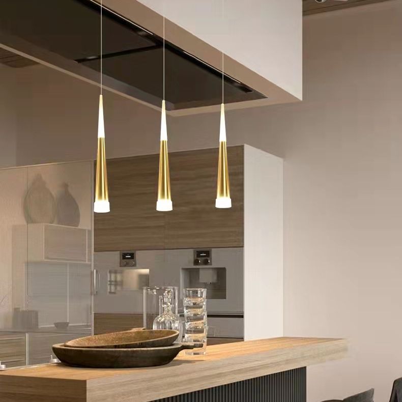 Éclairage pendentif contemporain LED suspendue avec une teinte acrylique pour la salle à manger