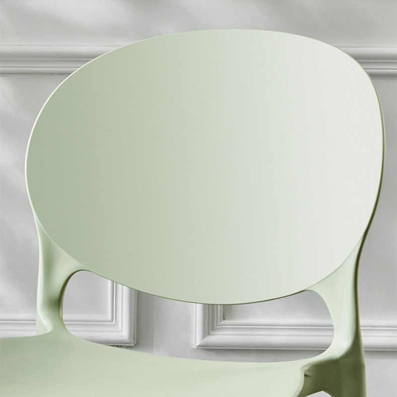 Plastic Contemporary Dining Room Chairs Matte Finish Open Back Dining Side Chairs