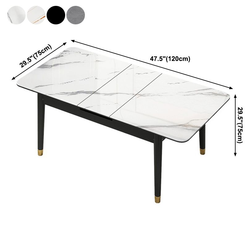 Rechthoek 4 poten Home Furniture Stone Dining Room Collection met druppelblad