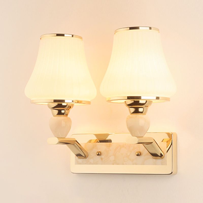 Multi -Leuchten Glaswand Licht moderner Stil Geometrische Formwandmontage in Weiß