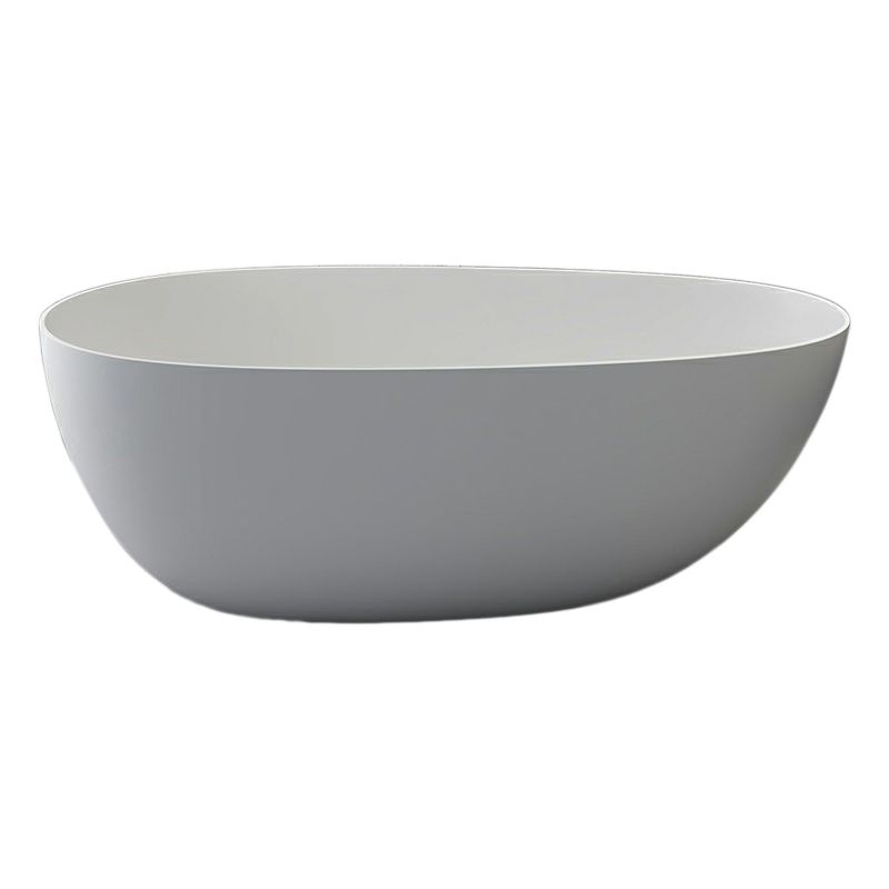 Modern Style Freestanding Soaking Bathtub Stone Free Form Bathtub
