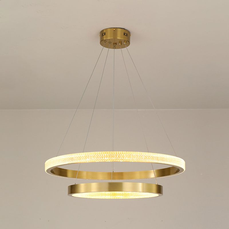 Simplicity Multi-Layer Suspended Lighting Fixture Acrylic Hanging Ceiling Fixture for Restaurant