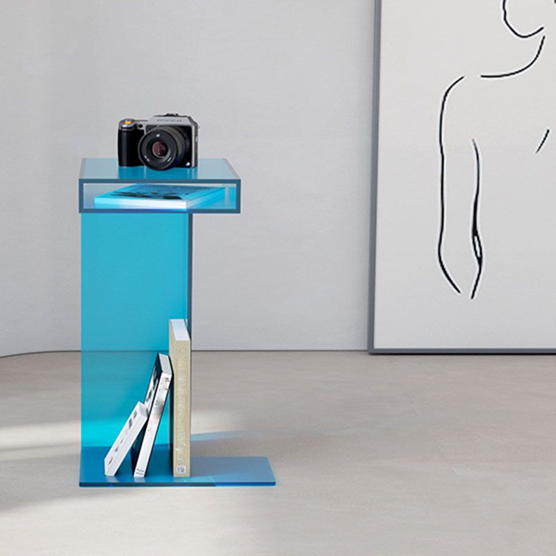 Contemporary Open Back Vertical Bookshelf Acrylic Bookshelf for Home Office