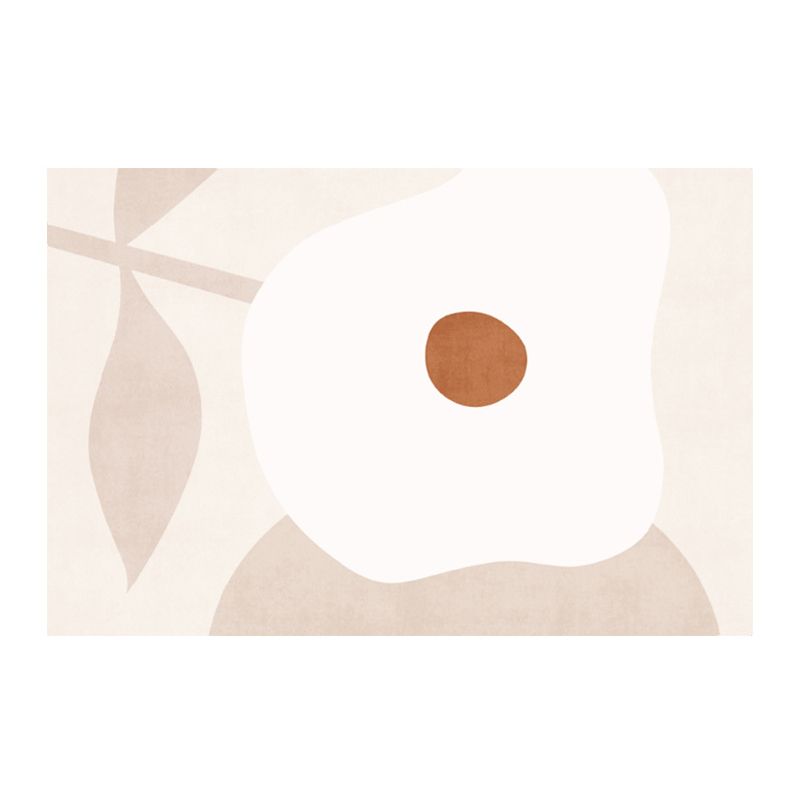 Modern Orange Rug Color Puiece Polyester Area Rug Washable Rug for Drawing Room