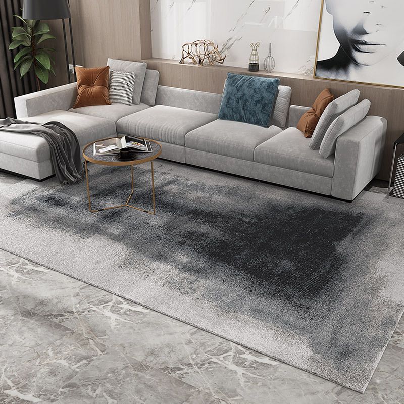 Alfombra moderna de poliéster moderna alfombra de rampa gradiente de poliéster alfombra de respaldo sin deslizamiento para salón