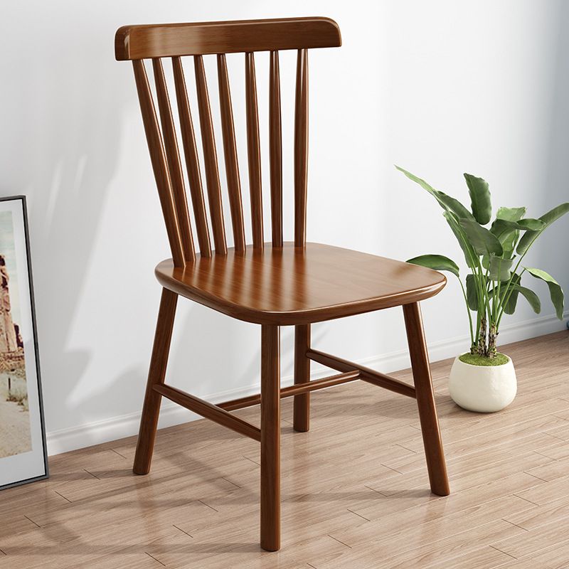 Solid Wood Dining Chair Industrial Style Windsor Back Side Chair