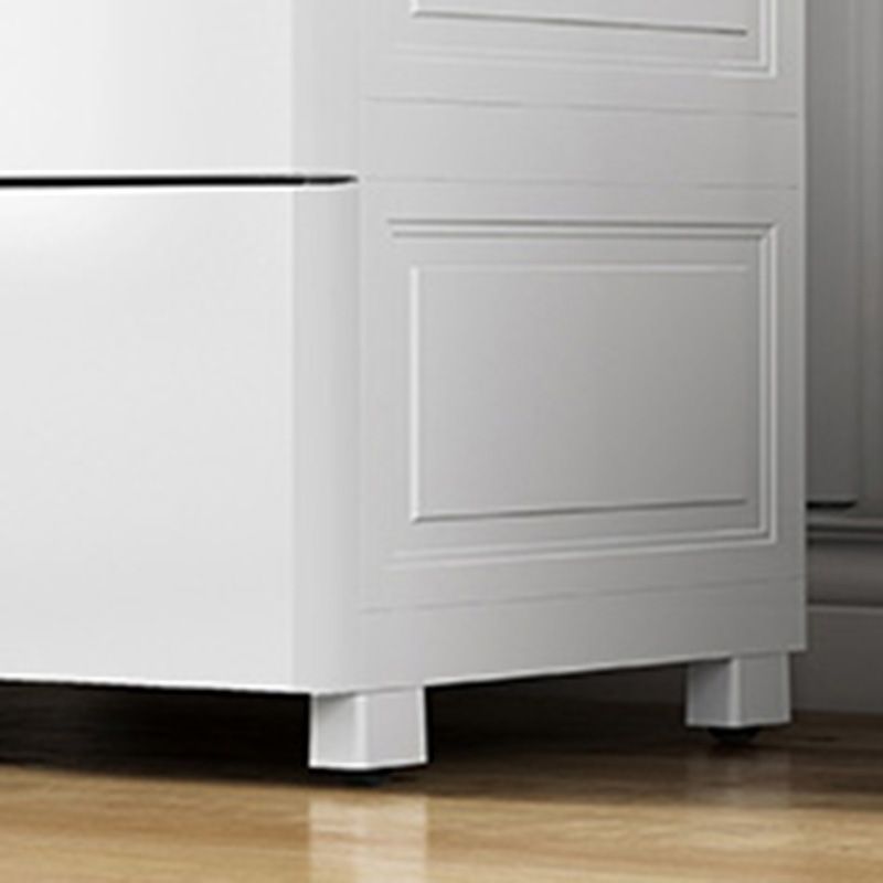 Rectangular Plastic Wardrobe Teen Style Simple White Bedroom Storage Cabinet