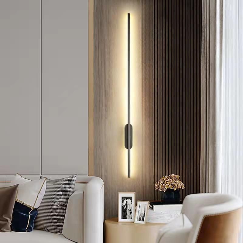 Metal Linear Sconces Indoor Contemporary 1 Light Wall Light Fixture for Bedroom