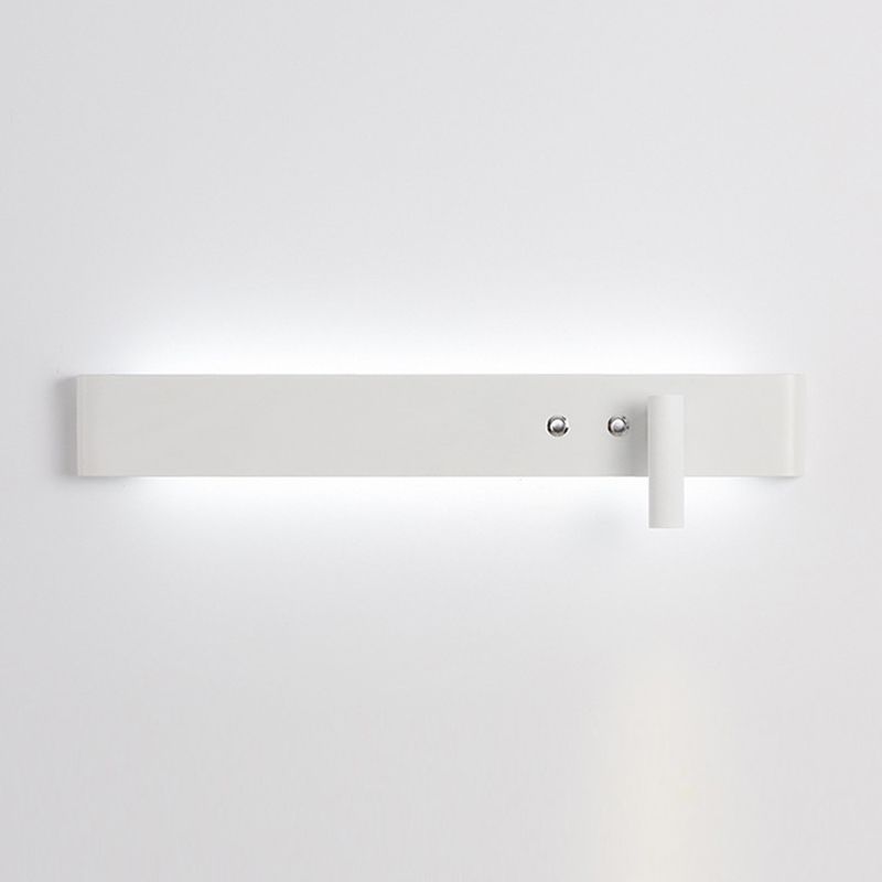 Modern Single White/Black Wall Mounted Sconce Metallic LED Wall Light