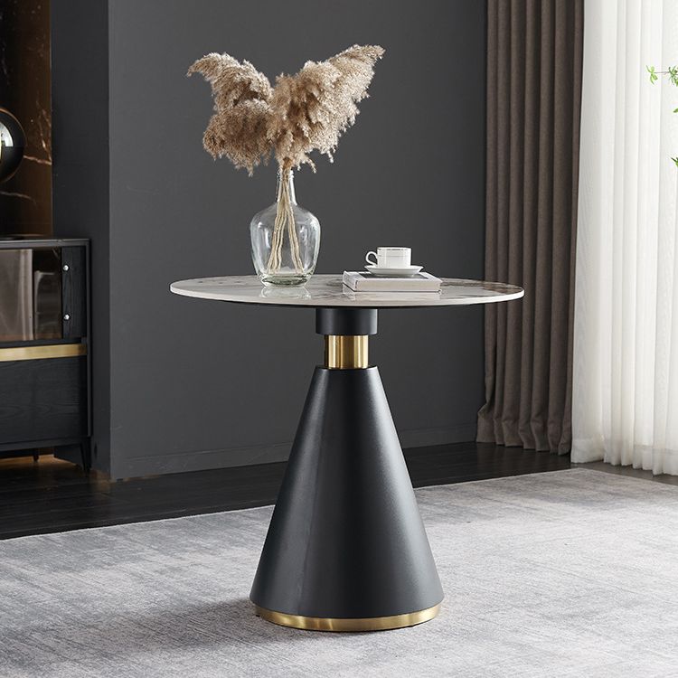 Glam Round Sintered Stone Dining Table Set 1/2/3/4 Pieces Dining Set for Home Use
