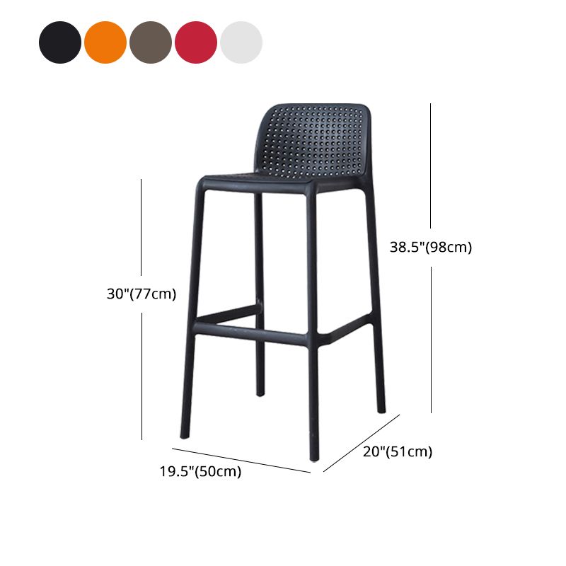 Nordic Macron Barhocker, Kunststoff, 4 Beine, Barhocker für Wohnzimmer, 4er-Set