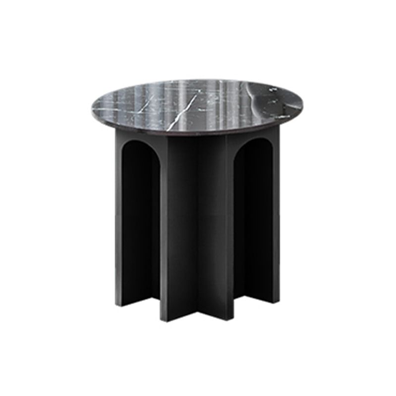 Pedestal 1 Single Coffee Table Marble/Metallic Cocktail Table