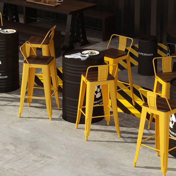 1/2/4 Pieces Industrial Bar Stool and Table Set Metal Bar Table Set