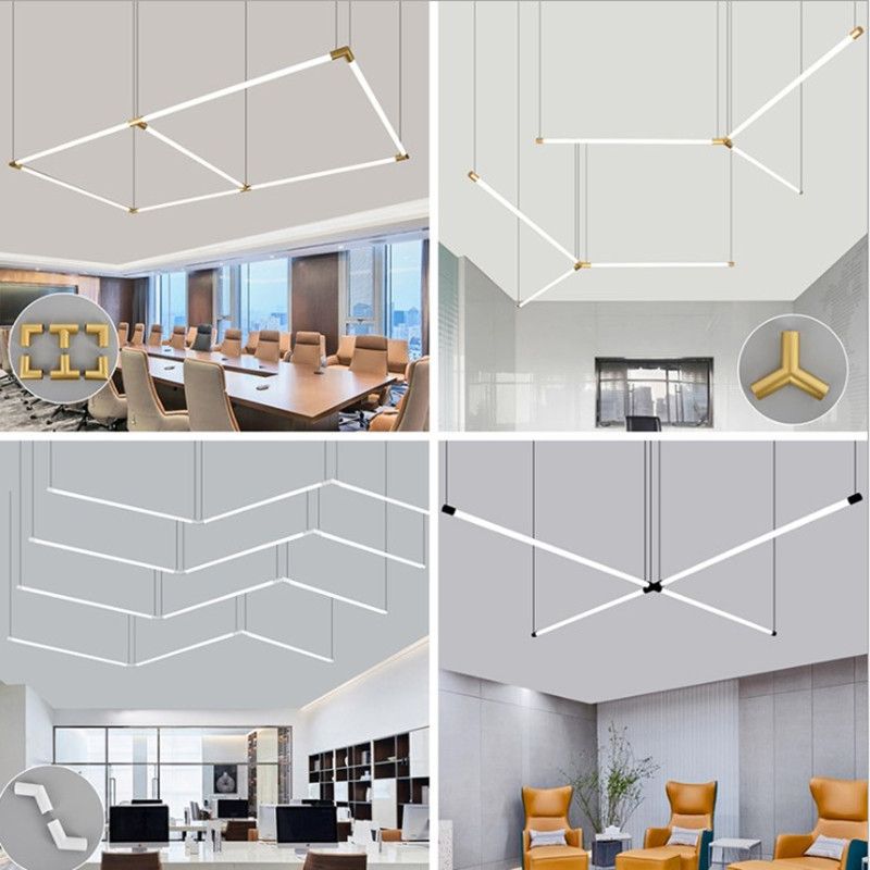 Linear Island Light Fixture Modern Island Lighting Metal Island Pendants 1 Light