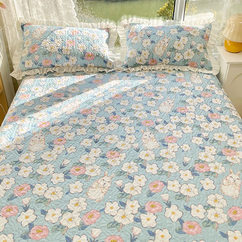 Sheet Set Cotton Floral Printed Wrinkle Resistant Breathable Ultra Soft Bed Sheet Set