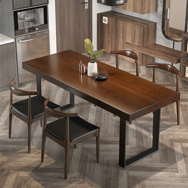 Rectangle Dining Table Set 1/5/7 Pcs Solid Wood Dining Table and Chairs