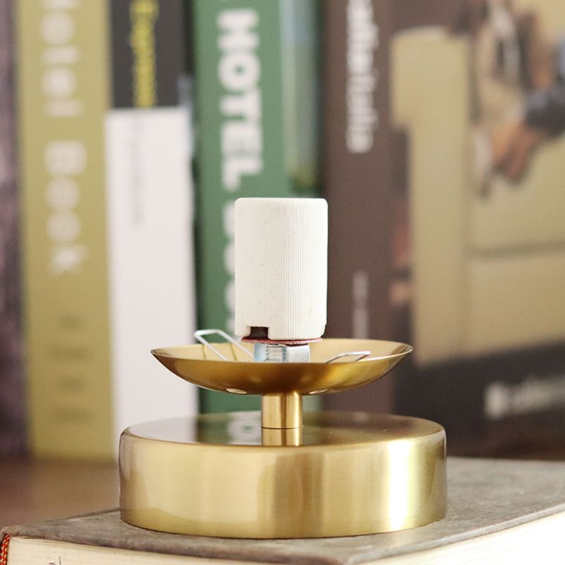 Modern Wall Light Fixture Metallic Wall Light Sconce with Glass Shade for Bedroom