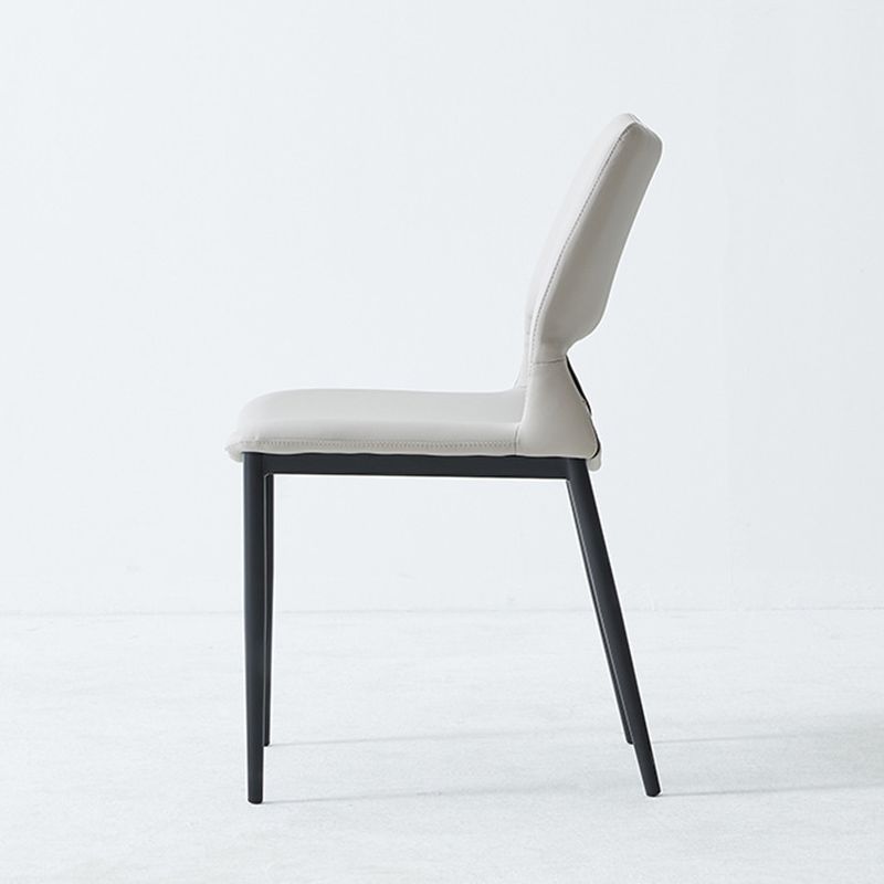 Dining Room Faux Leather Chair Industrial Home Parsons Dining Chair