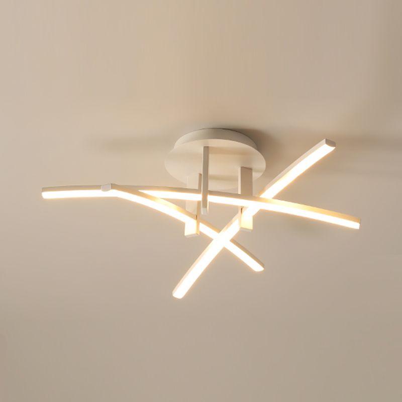 Style moderne linéaire plafonnier métal métal plafond multi-tête plafond pour restaurant