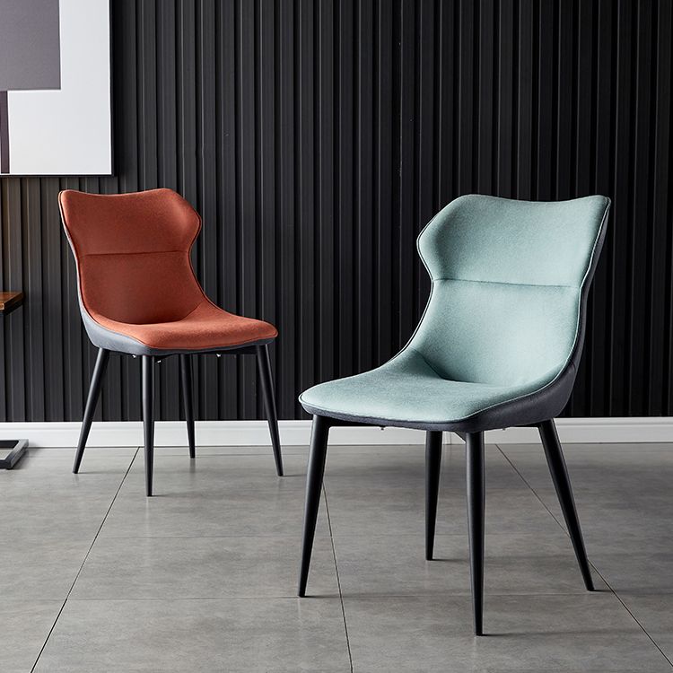 Sillas de cocina contemporáneas, silla auxiliar con brazo de comedor y patas de metal