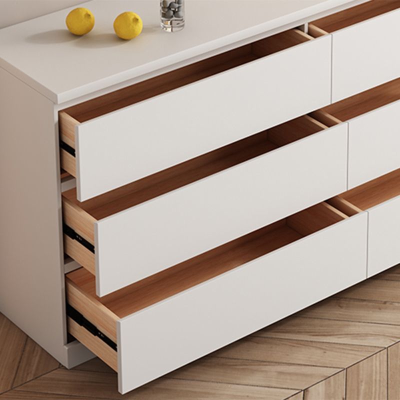 Contemporary Dresser Wooden Storage Chest Dresser with 6 Drawers