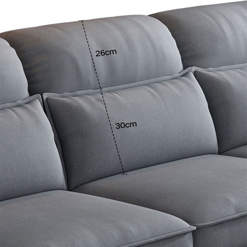 4-seat Modern Sectional 138.58" Wide Fabric Loose Back Sectional