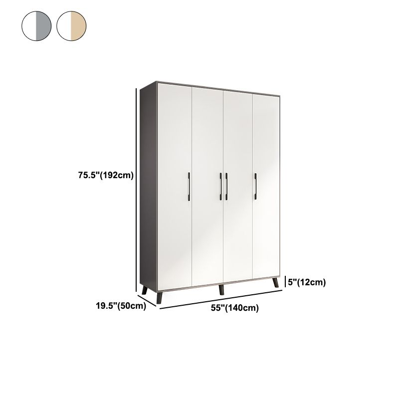Engineered Wood Wardrobe Armoire Modern Style Wardrobe for Bedroom