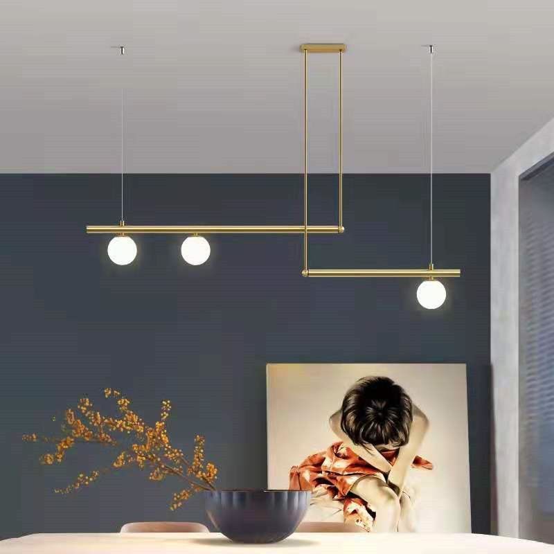 Sphere Island Lights Modernismus Glas Anhänger Licht in Gold für Esszimmer