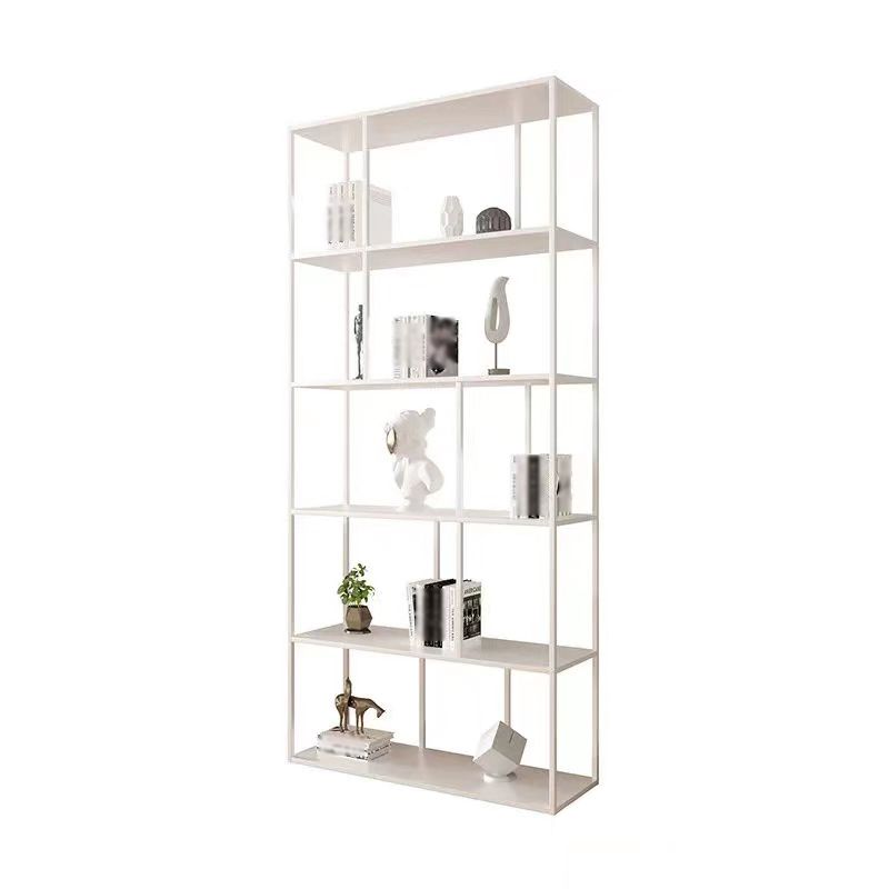 Modern Style Metal Bookshelf Open Shelf Bookcase for Study Room