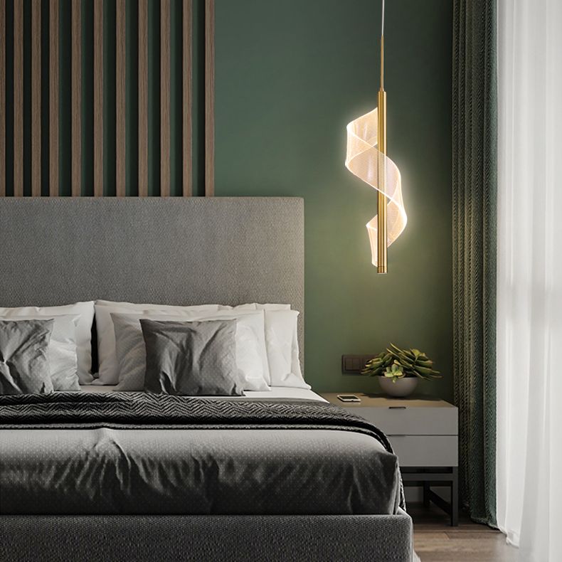 Lampada per sospensione a soffitto moderna a onda a onda di semplicità ACRILICA ACCRIPOLE PER IL RISTATO